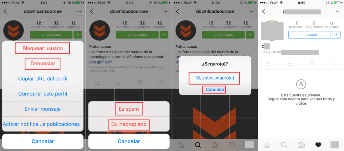 Como saber si un perfil te ha bloqueado en Instagram. (iOS